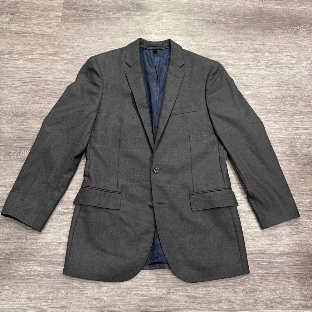 J‎ Crew Sport Coat Mens 40 R Gray Wool Ludlow American Blazer Wollen Jacket Vent